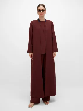 Amara Long Jacket - Burgundy