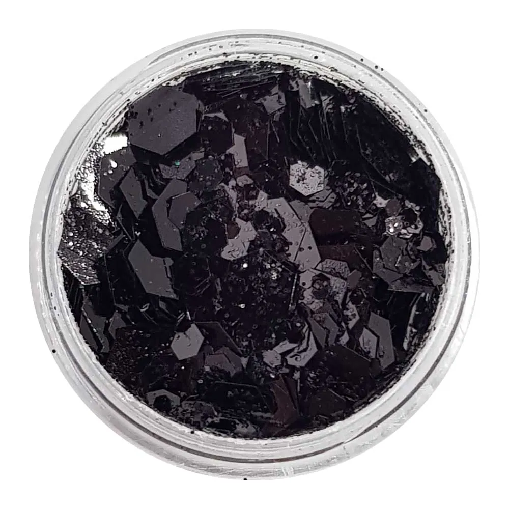 Black Festival Glitter (Metallic Chunky Glitter Mix) - Blackmail