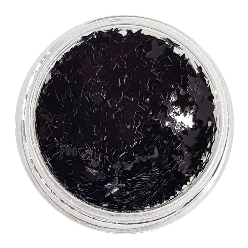 Black Glitter Stars (Metallic Glitter Stars) - Ziggy's Star Dust