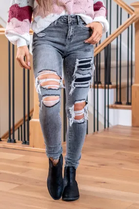 Broken Coal Haylie High Rise Distressed Ankle Skinny
