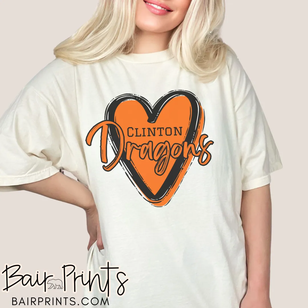 Clinton Dragons Heart T-Shirt