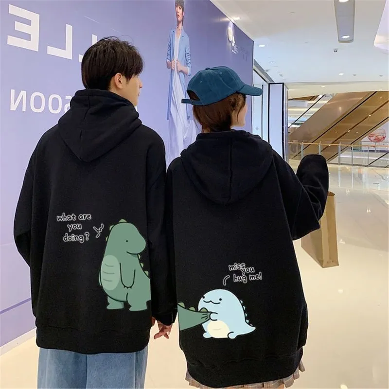 Dinosaur couple hoodie