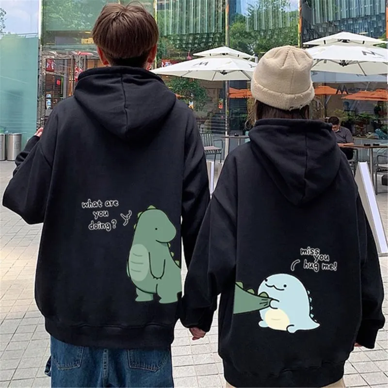 Dinosaur couple hoodie