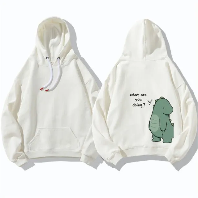 Dinosaur couple hoodie
