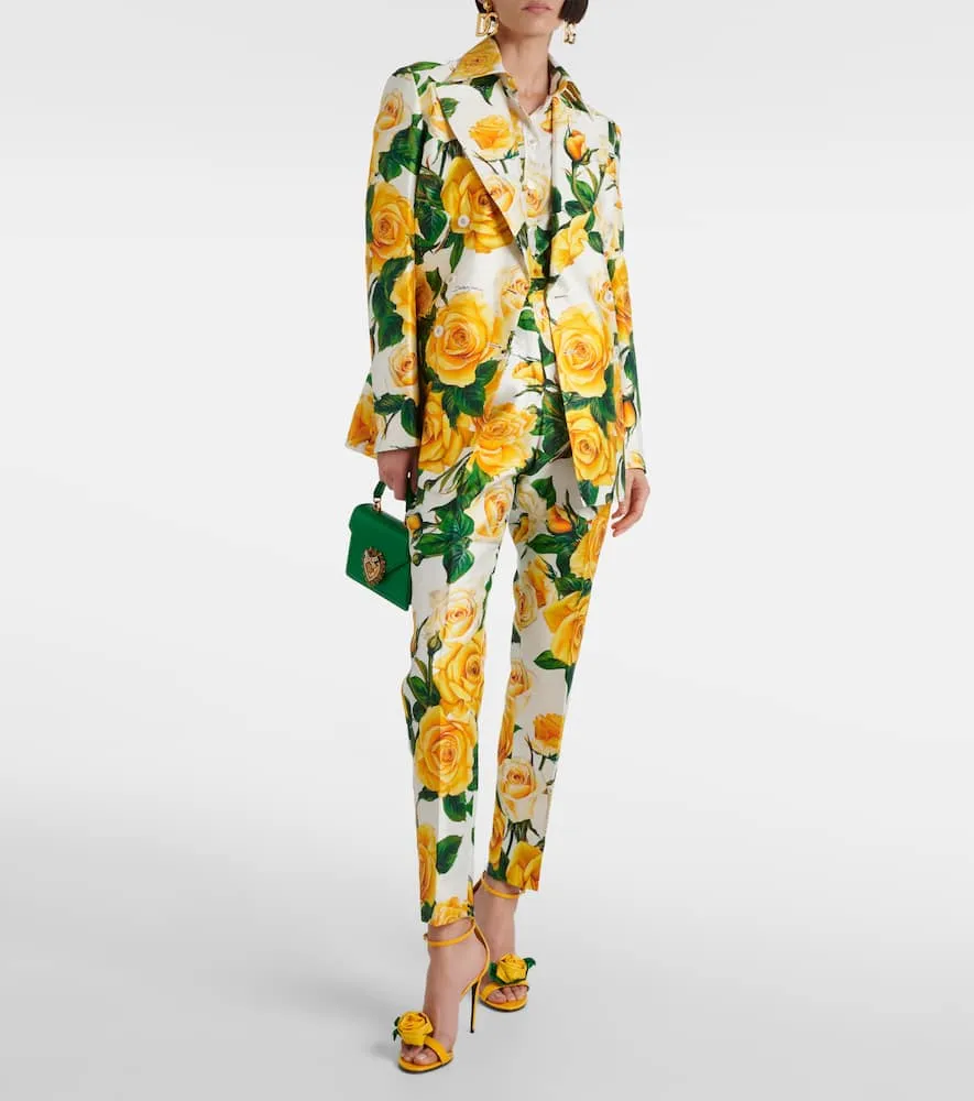 Dolce&Gabbana Turlington floral silk-blend jacket