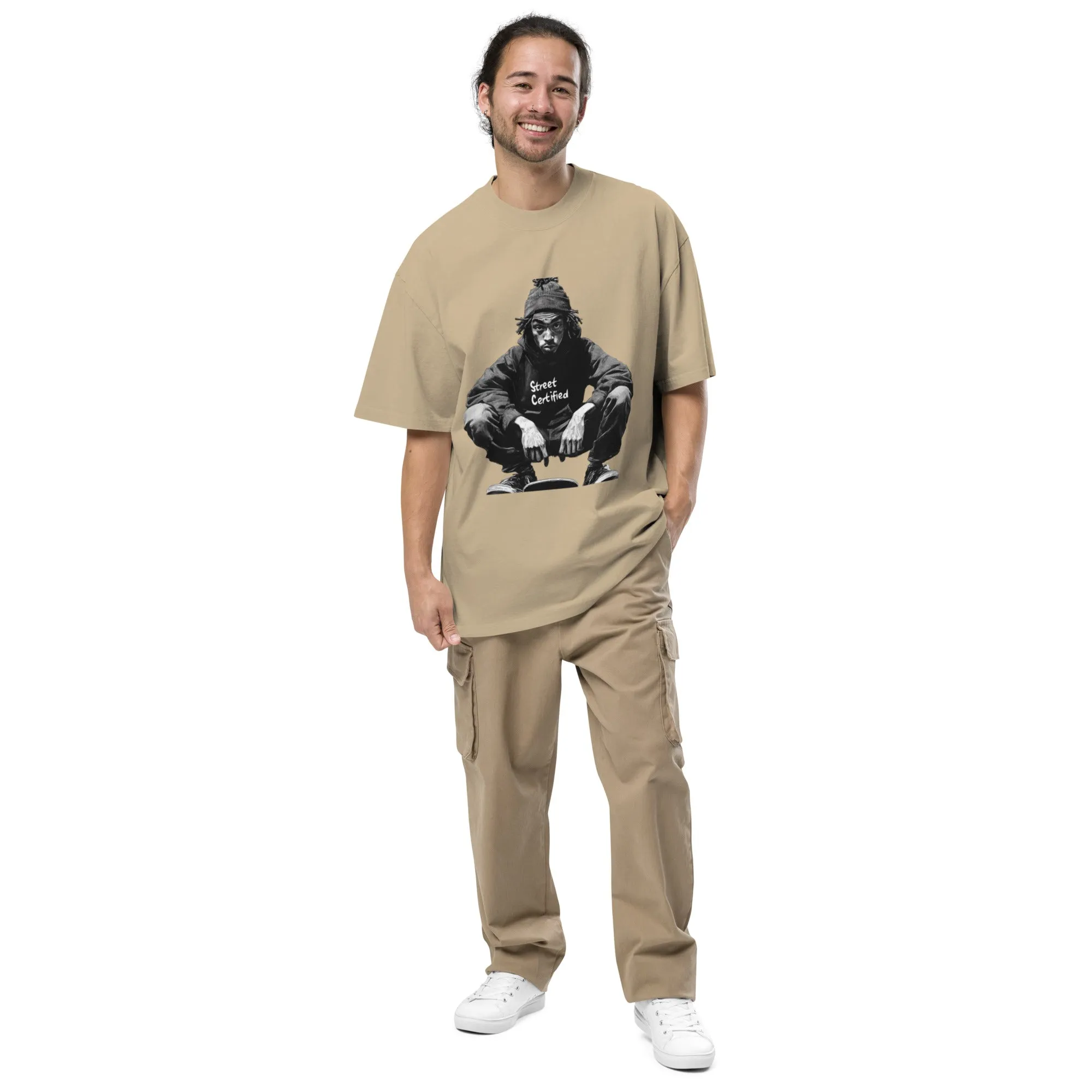 DUO MODERN "Street Certified" Oversized Faded T-Shirt