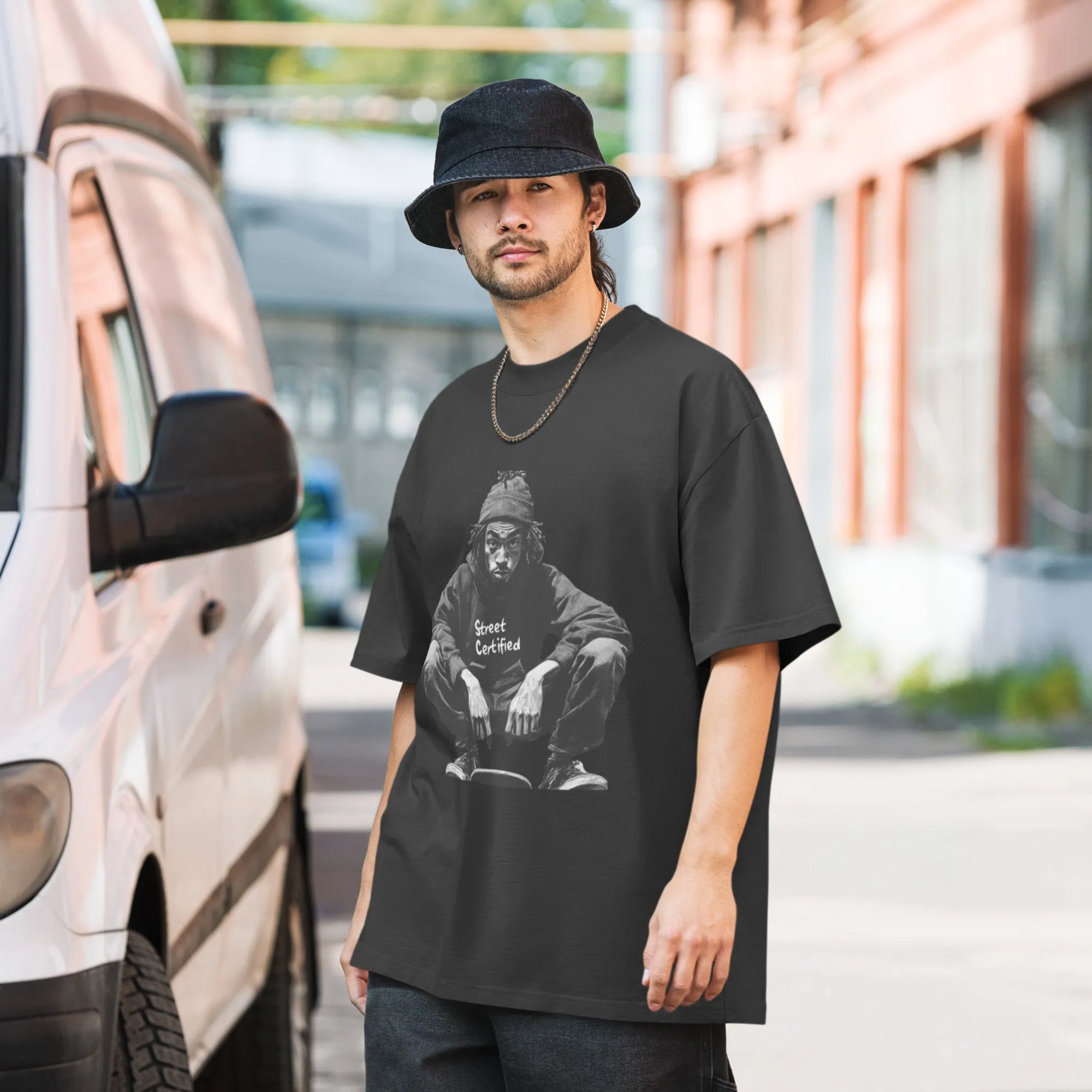 DUO MODERN "Street Certified" Oversized Faded T-Shirt