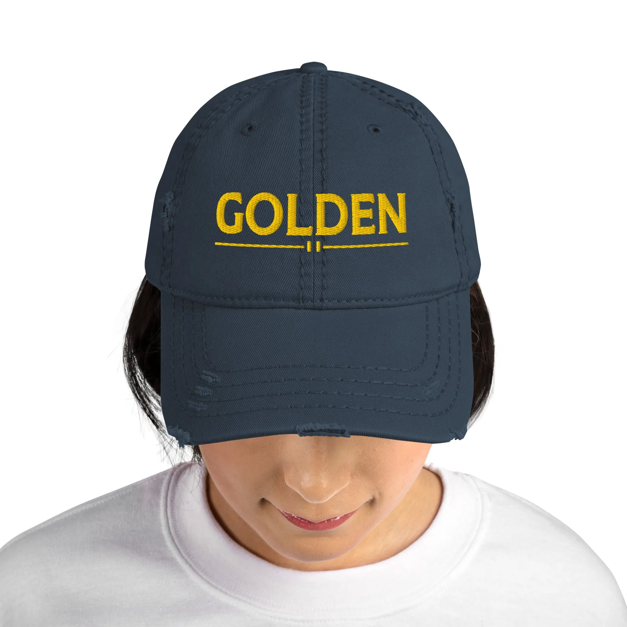 GOLDEN Distressed Dad Hat