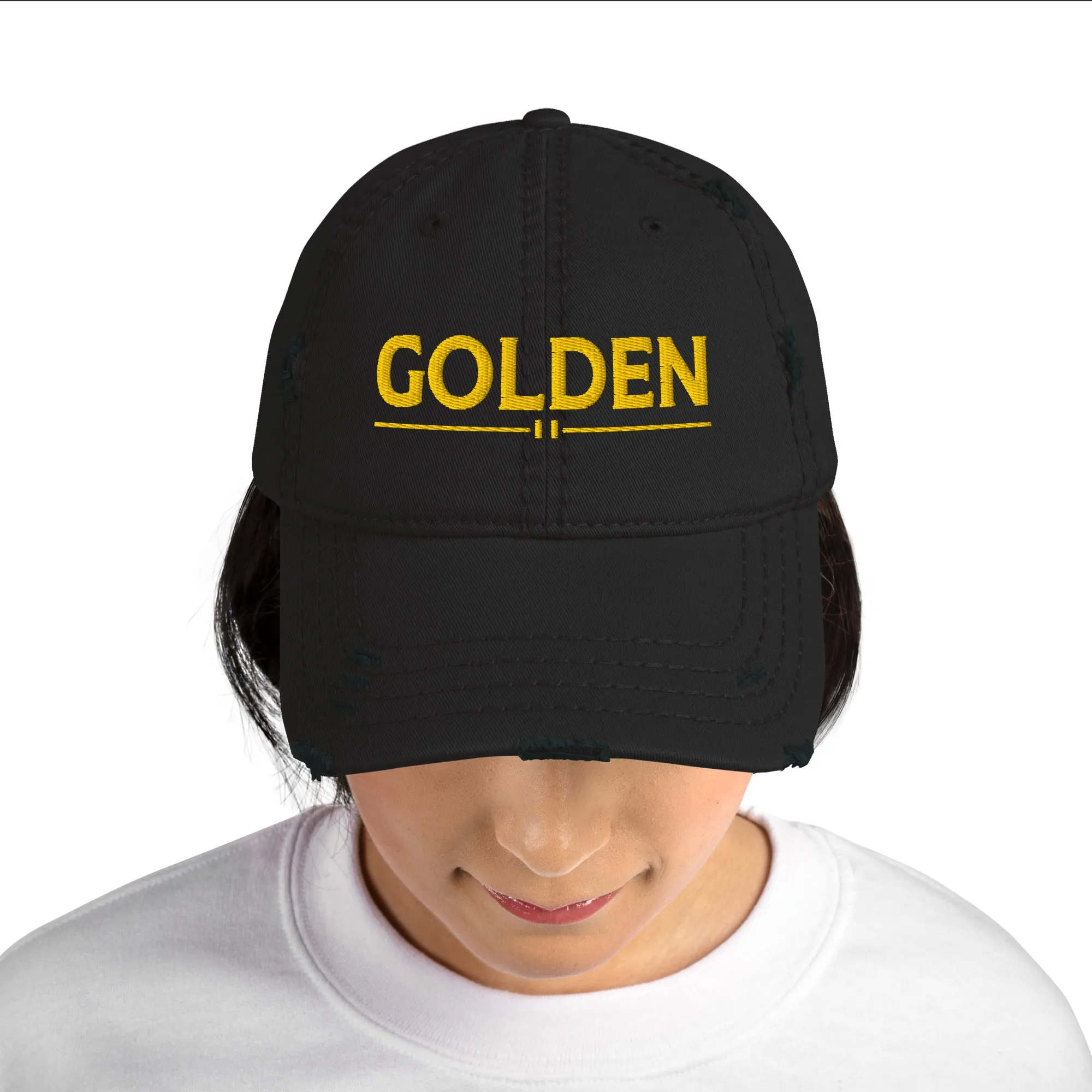GOLDEN Distressed Dad Hat