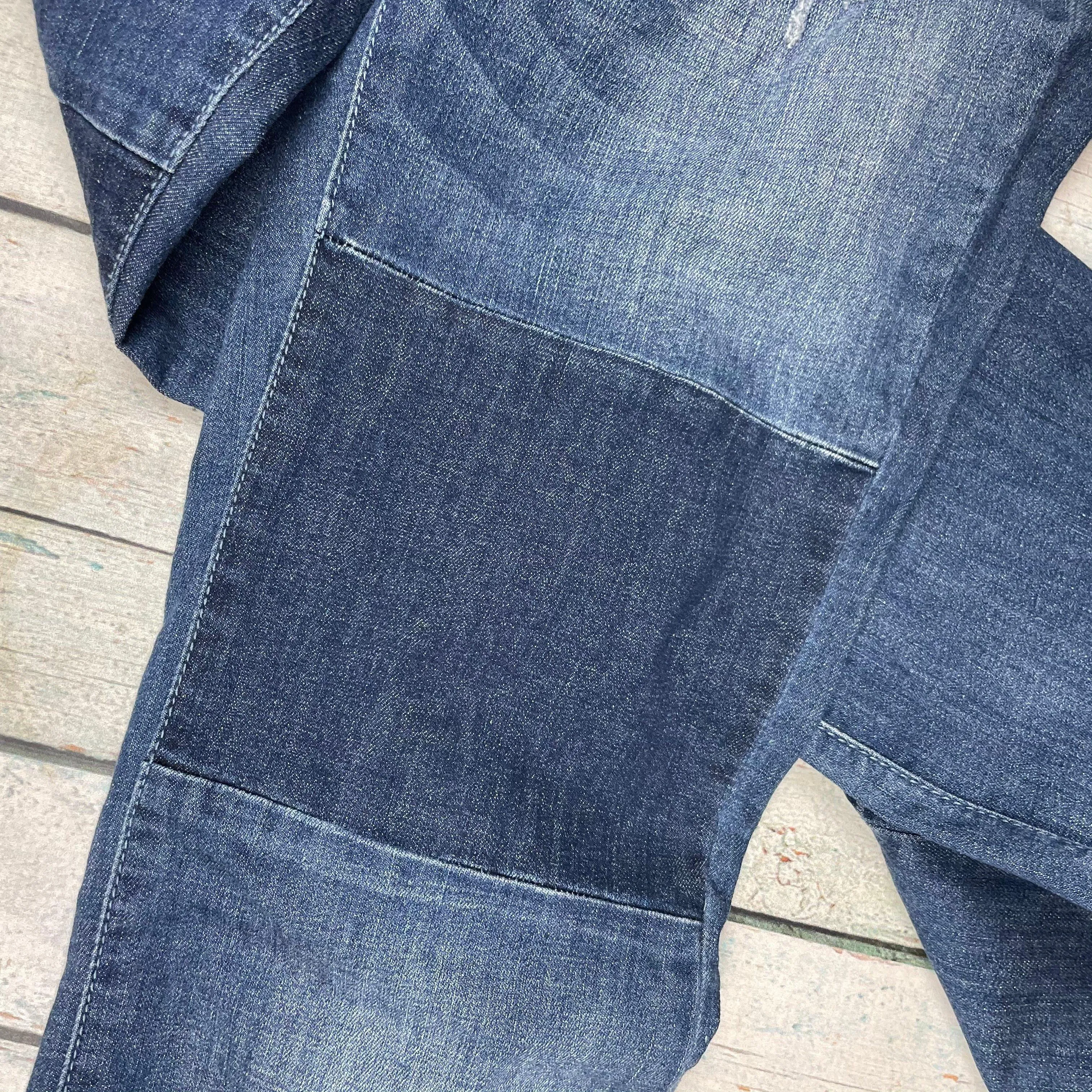 IKKS France Ladies Distressed Slim Fit Jeans- Size 28