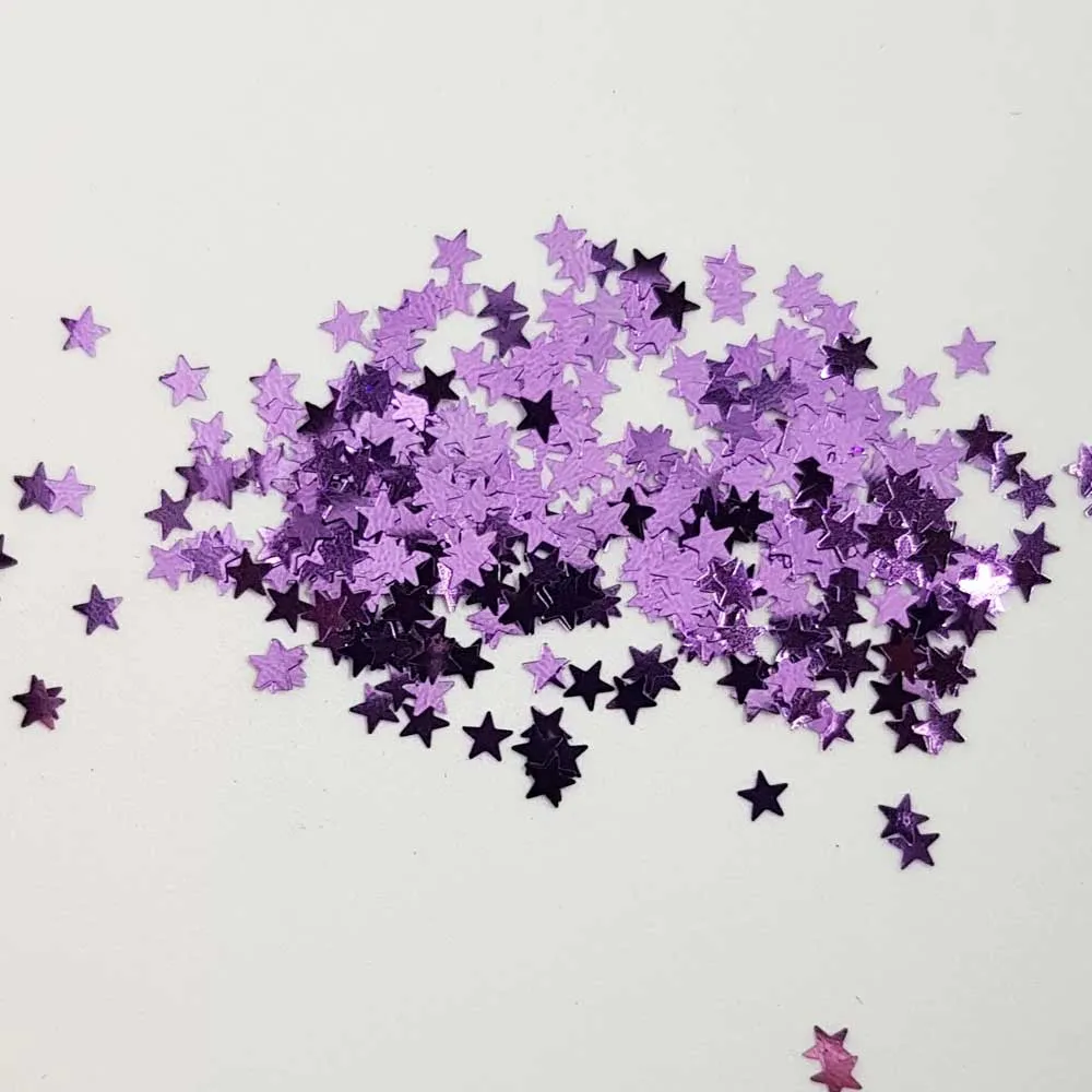 Lilac Glitter Stars (Metallic Glitter Stars)