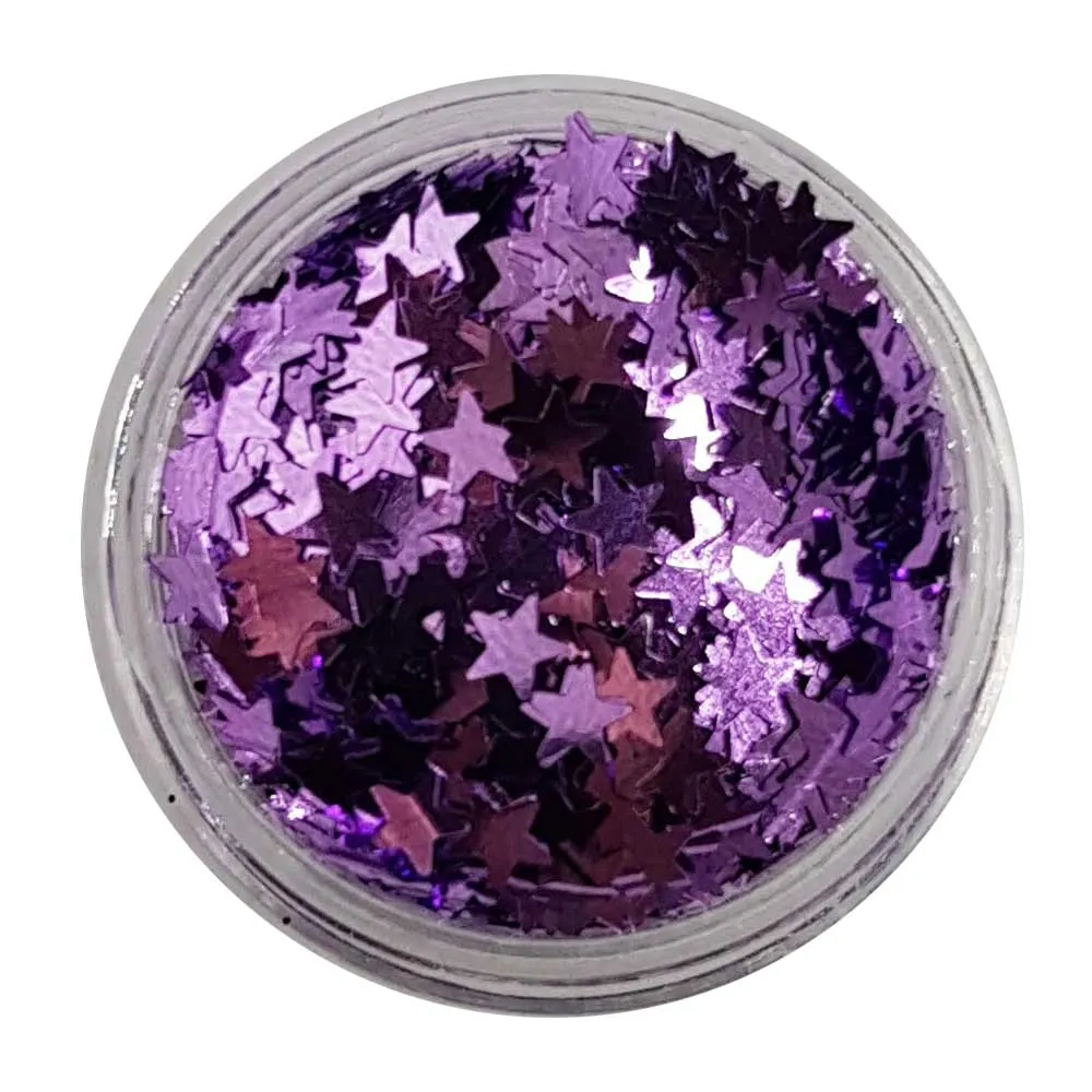 Lilac Glitter Stars (Metallic Glitter Stars)