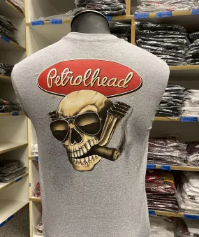 Men's Sports Gray Petrolhead Tee Back Logo