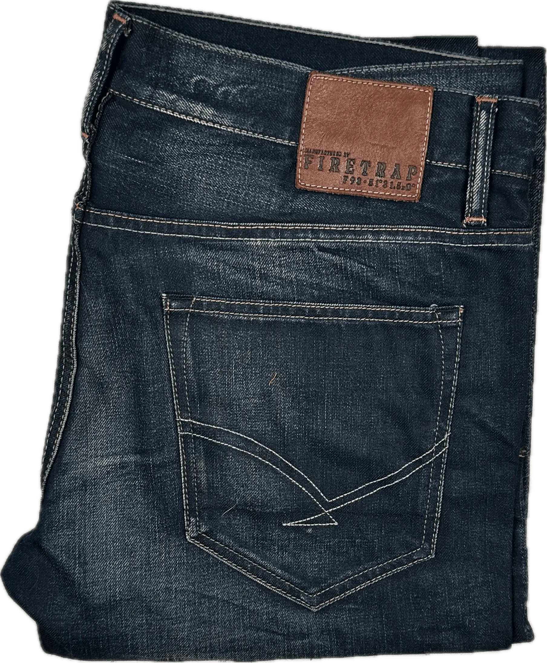 NEW-Firetrap Mens 'Rockwood' Slim Straight Jeans - Size 36R