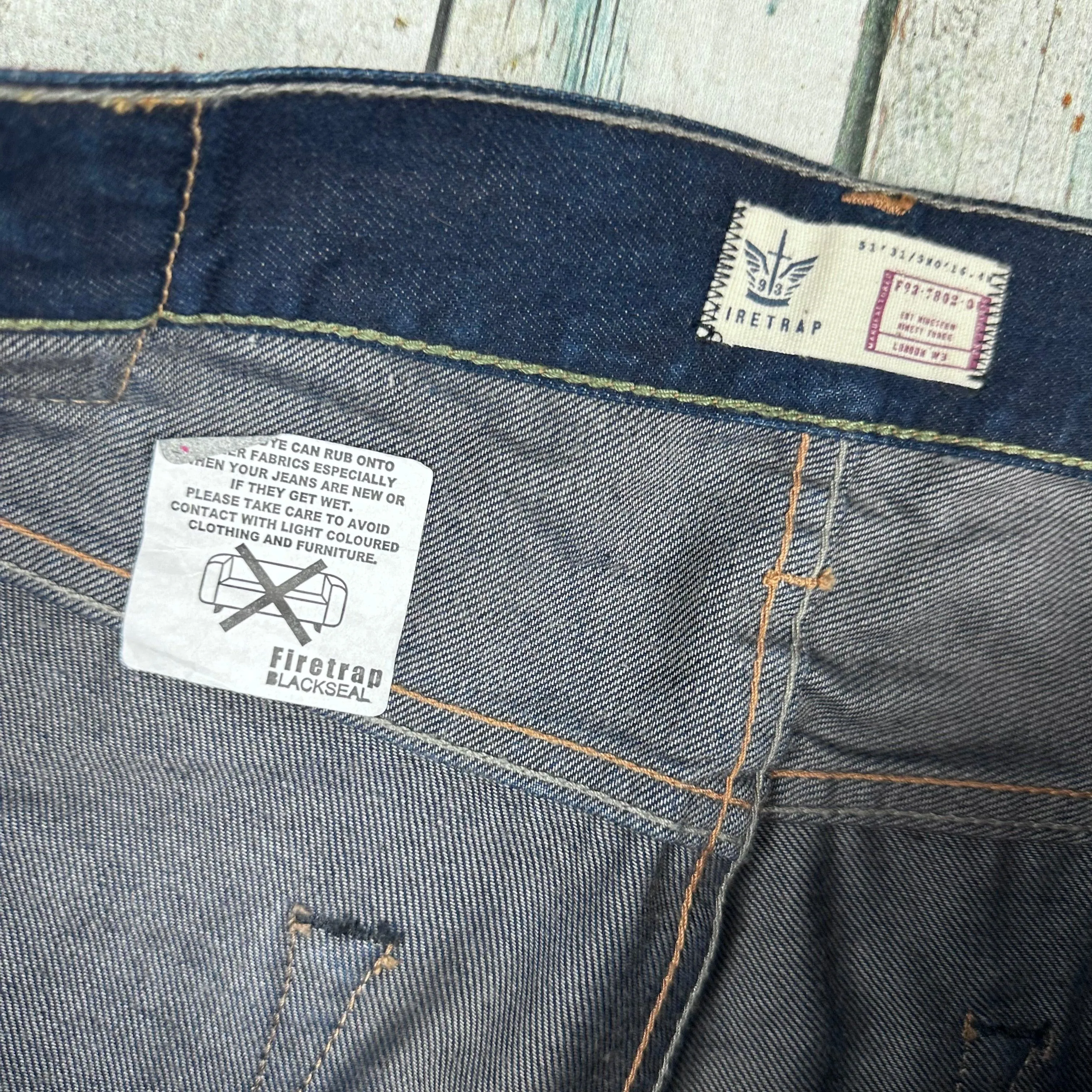 NEW-Firetrap Mens 'Rockwood' Slim Straight Jeans - Size 36R