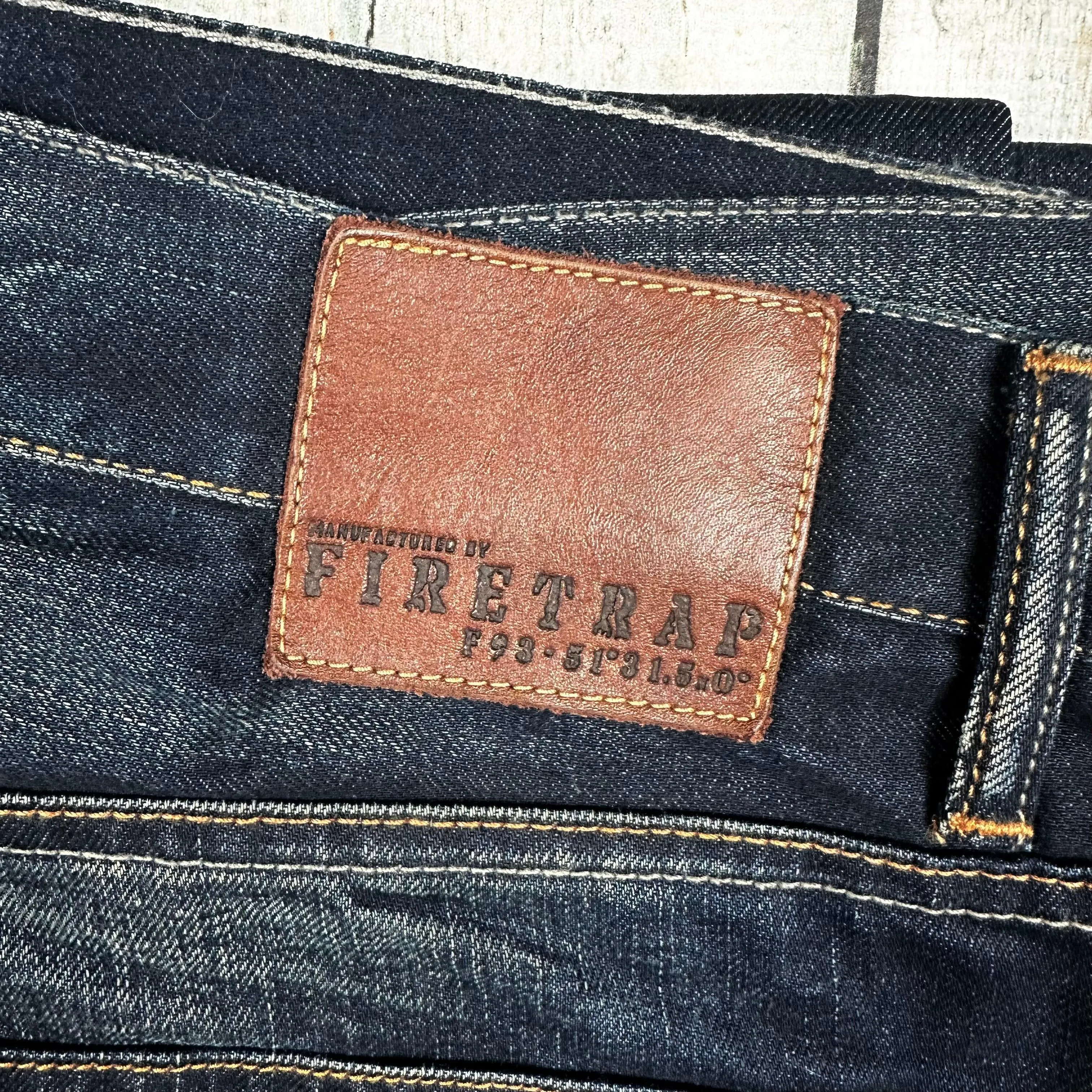 NEW-Firetrap Mens 'Rockwood' Slim Straight Jeans - Size 36R