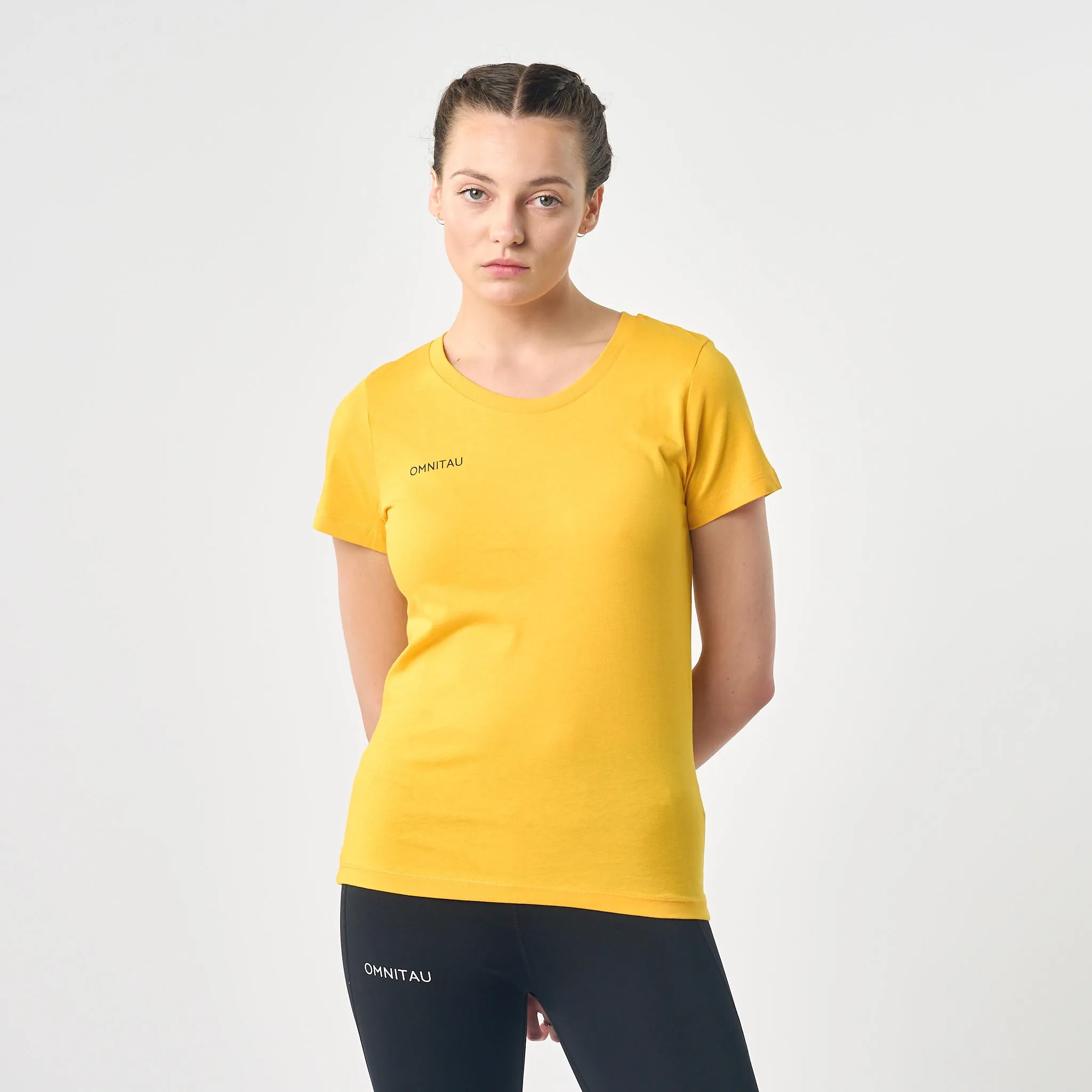 Omnitau Women's Team Sports Organic Cotton T-Shirt - Gold