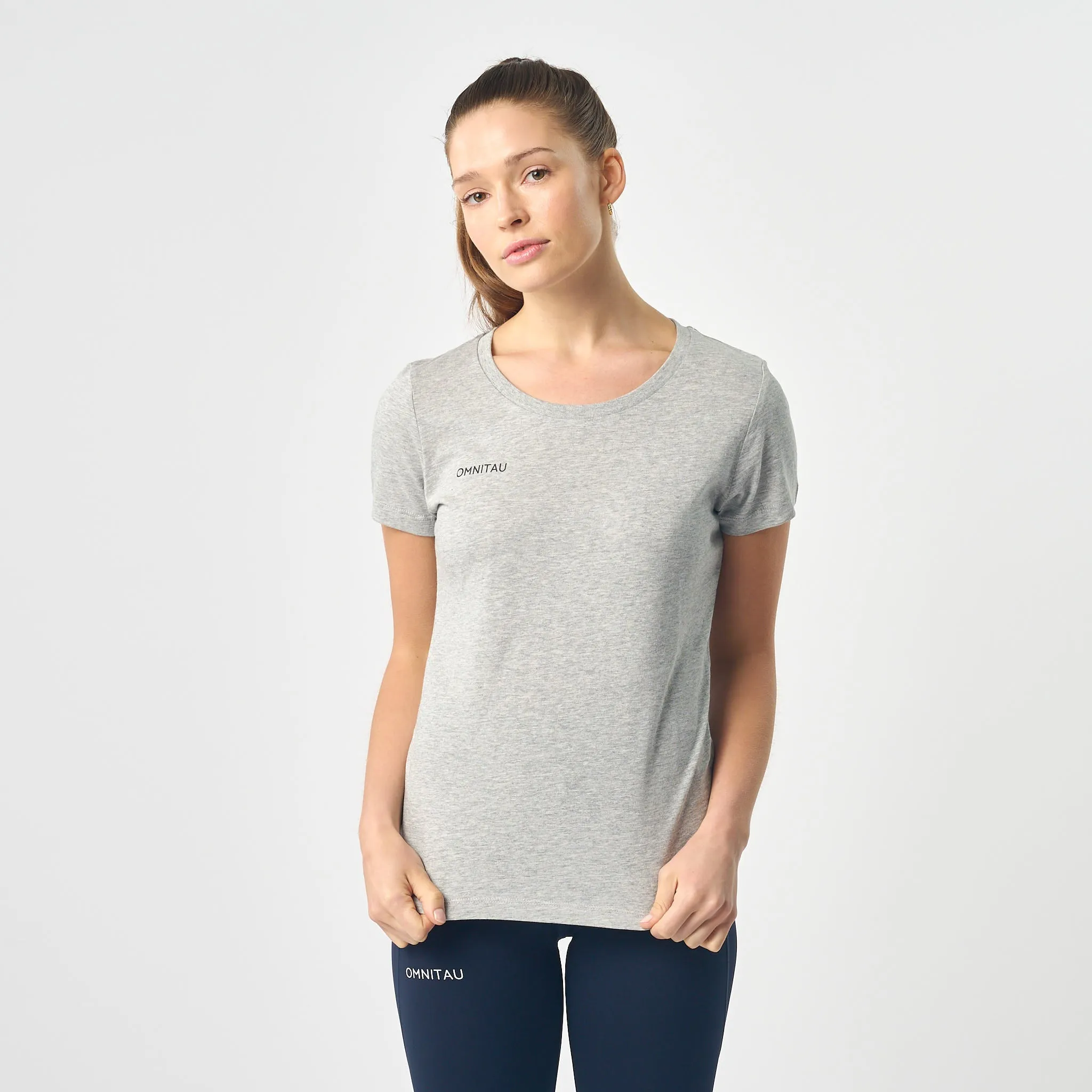 Omnitau Women's Team Sports Organic Cotton T-Shirt - Heather Grey