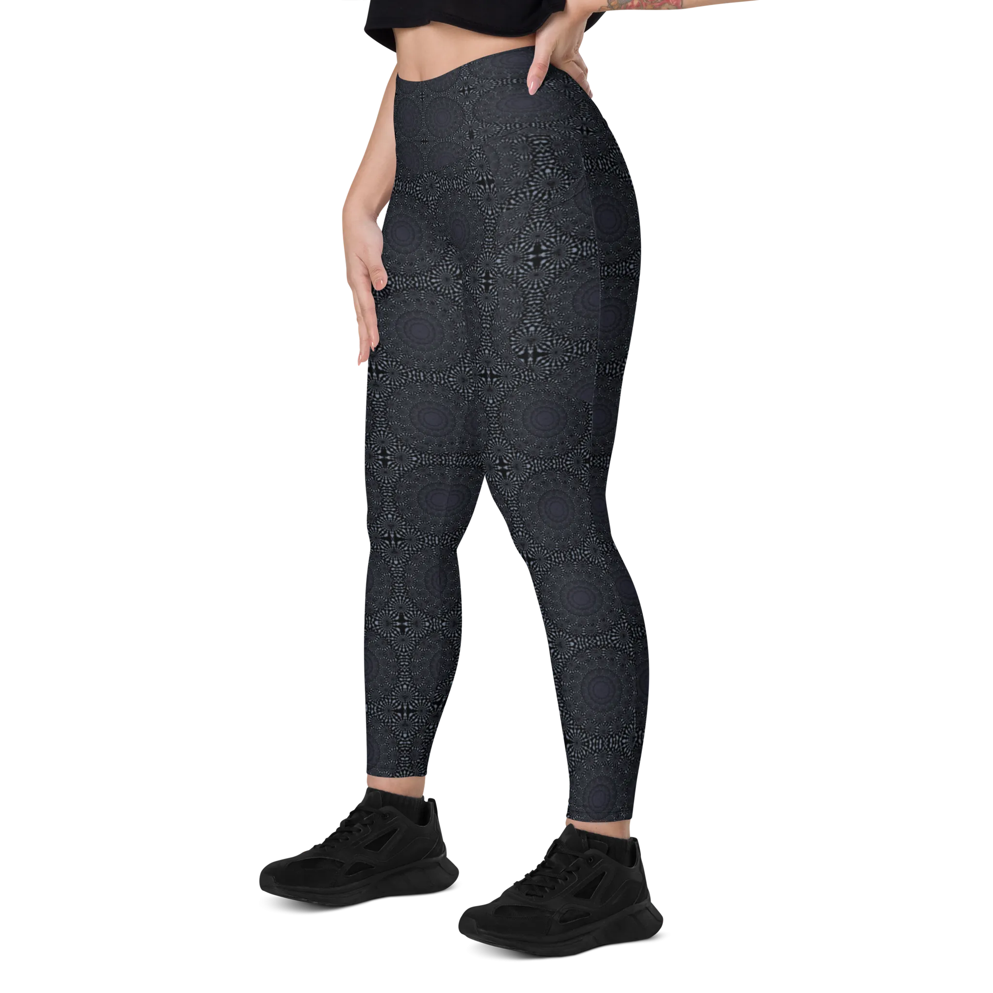 Recursia Desert Dream Leggings With Pockets In Blue