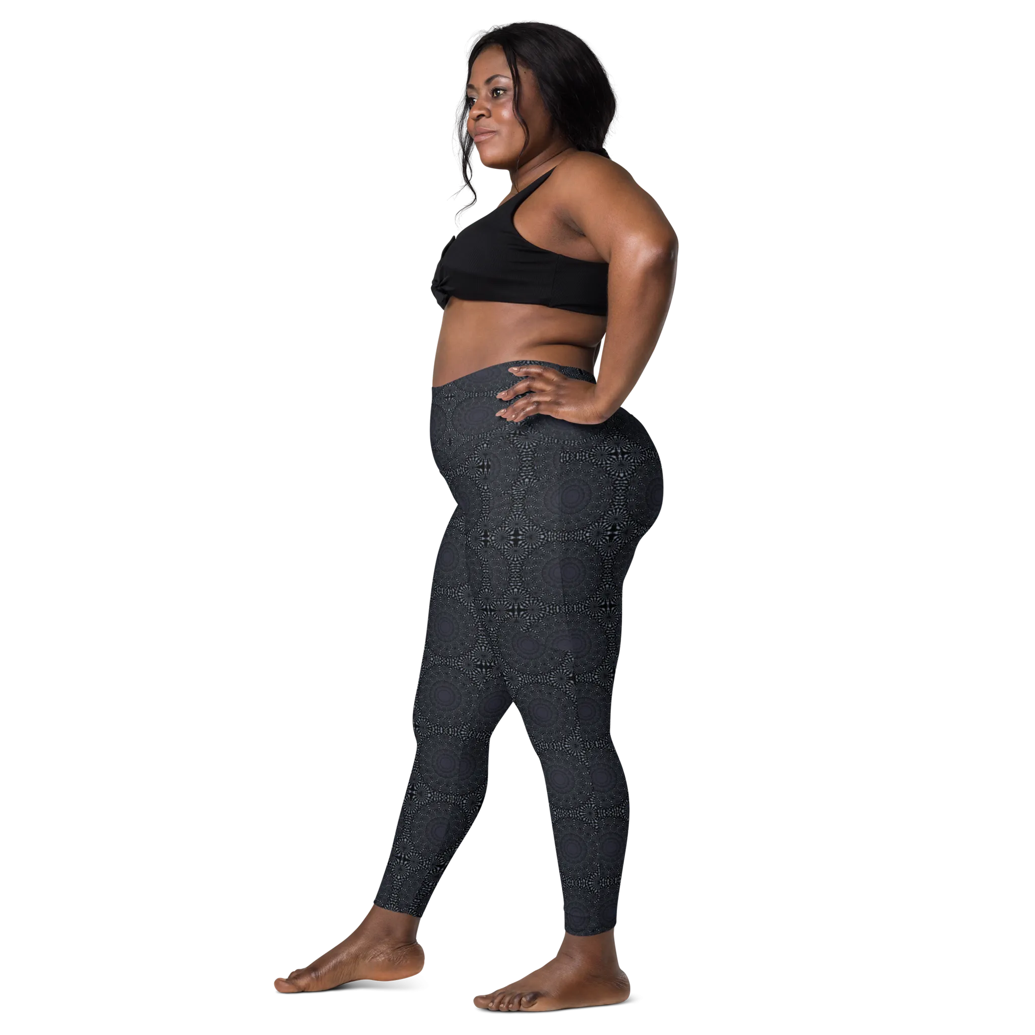 Recursia Desert Dream Leggings With Pockets In Blue