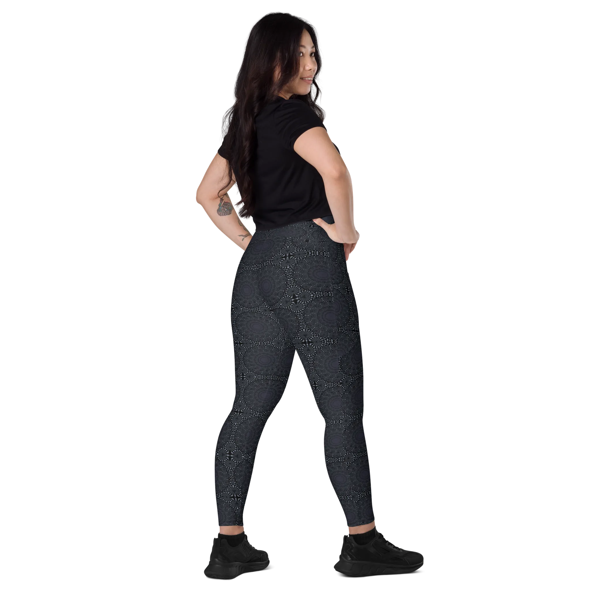 Recursia Desert Dream Leggings With Pockets In Blue
