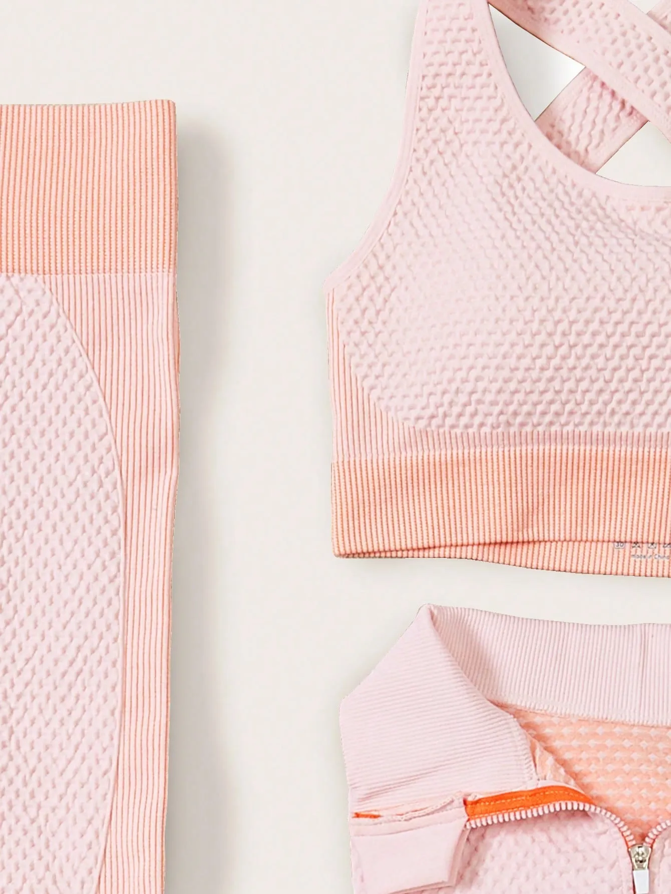 Seamless High Stretch Thumbholes Sports Jacket & Sports Bra & Sports Leggings