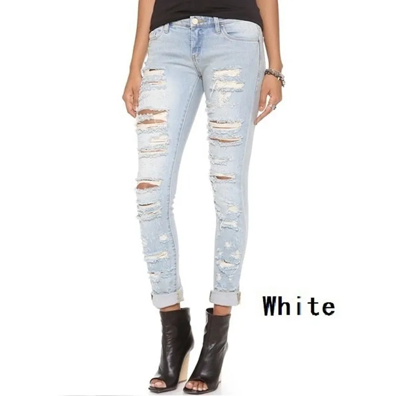 Skinny Hole Ripped Jeans